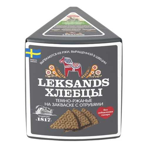 Хлебцы темно-ржаные на закваске с отрубями Leksands by Bionova 200 г, Швеция в Да