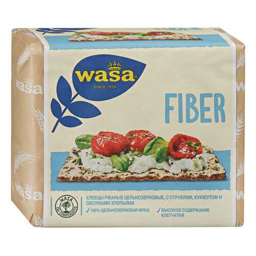 Хлебцы Wasa Fiber ржаные с пшеничными отрубями кунжутом и овсяными хлопьями 230 г в Да