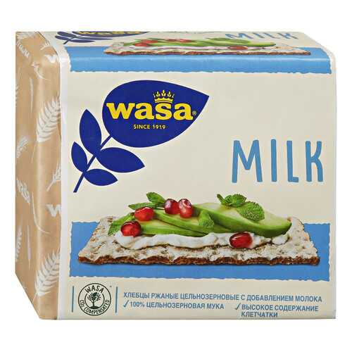 Хлебцы Wasa Milk ржаные цельнозерновые с добавлением молока 230 г в Да