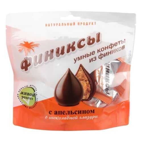 Конфеты из фиников Финиксы в шоколадной глазури с апельсином 180 г в Да