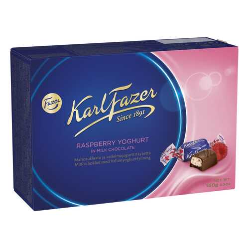 Шоколадные конфеты Karl Fazer с начинкой из малинового йогурта 150 г в Да