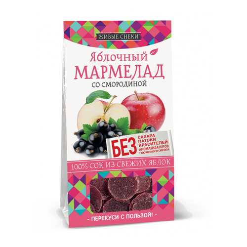 Мармелад яблочный Живые снеки со смородиной 4*90 г в Да