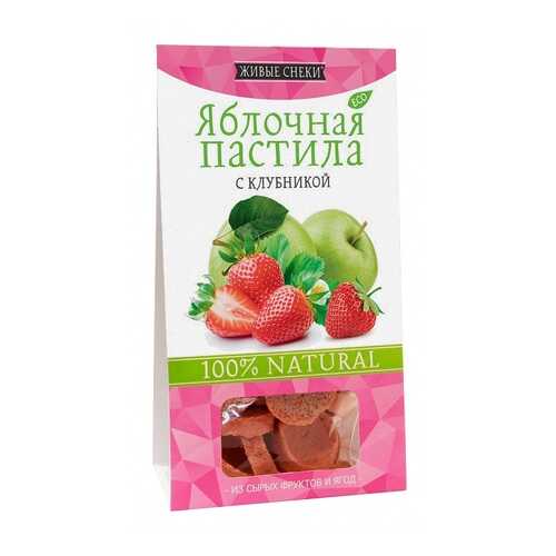 Пастила Живые снеки яблочная с клубникой 35 г в Да