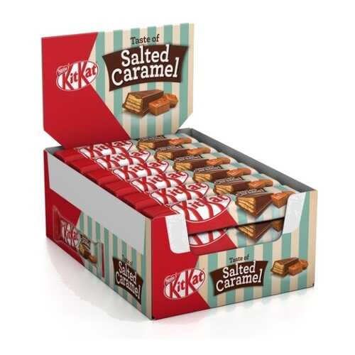 МОЛОЧНЫЙ ШОКОЛАД KITKAT С ХРУСТЯЩЕЙ ВАФЛЕЙ И НАЧИНКОЙ СОЛЕНАЯ КАРАМЕЛИЬ 24*42 г в Да