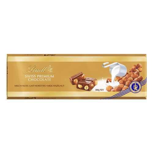 Шоколад молочный Lindt с цельным фундуком 300 г в Да