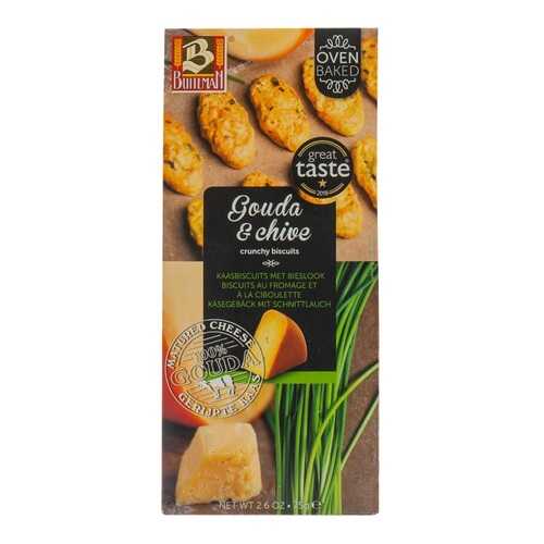 Печенье Buiteman c сыром гауда и луком Gouda & Chive 75г Нидерланды в Да