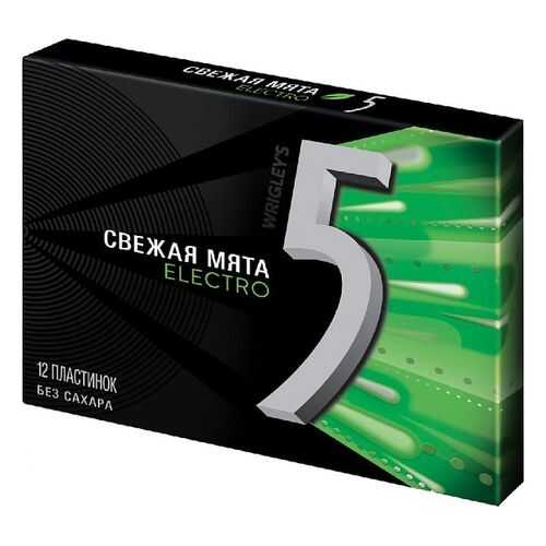 Жевательная резинка Five electro свежая мята 31.2 г в Да
