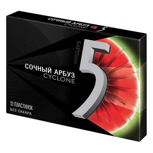 Жевательная резинка Five сyclone сочный арбуз 31.2 г в Да