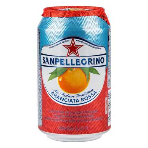 Напиток Sanpellegrino с соком красного апельсина среднегазированный жестяная банка 0.33 л в Да