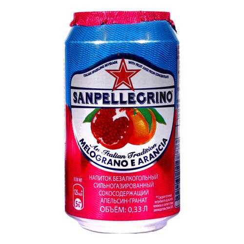 Напиток сокосодержащий San Pellegrino со вкусом граната и апельсина, 0,33 л а/б по 6шт в Да