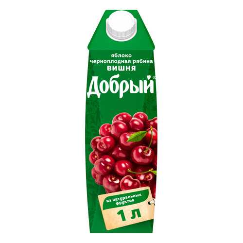 Нектар Добрый яблоко-вишня-черноплодная рябина 1 л в Да