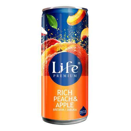 Сок яблочно-персиковый Life Premium Румяный персик 0.25 л в Да